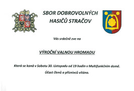 Výroční valná hromada SDH Stračov