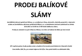 Prodej balíkové slámy 2025