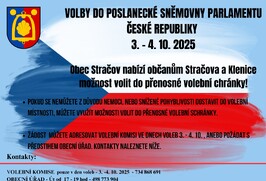 Mobilní volební schránka pro občany Stračova a Klenice